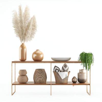 现代干花装饰摆件